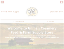 Tablet Screenshot of gilmancreamery.com